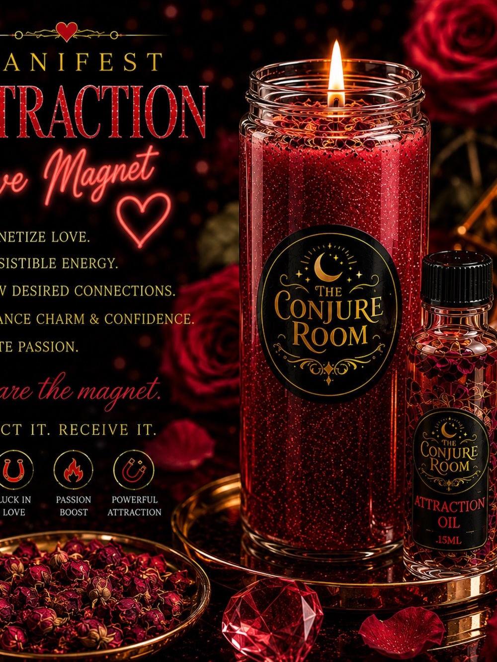 Red Attraction Candle – Manifest Love